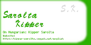 sarolta kipper business card